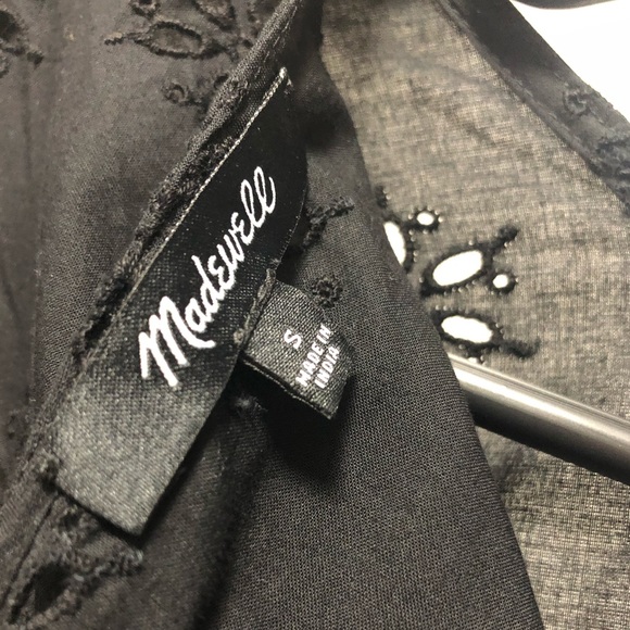 Madewell Eyelet Keyhole Peplum Top - Picture 7 of 8